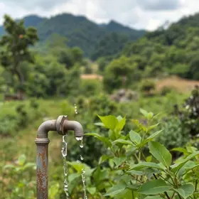 redução da pressão da água