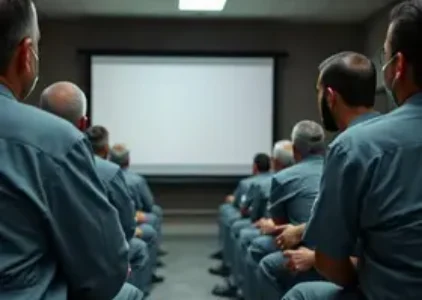 exibição do filme 'Nada a Perder' para detentos